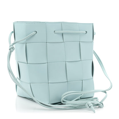Bottega Veneta Nappa Maxi Intrecciato Small Cassette Bucket Bag Topazio Silver 3 of 8