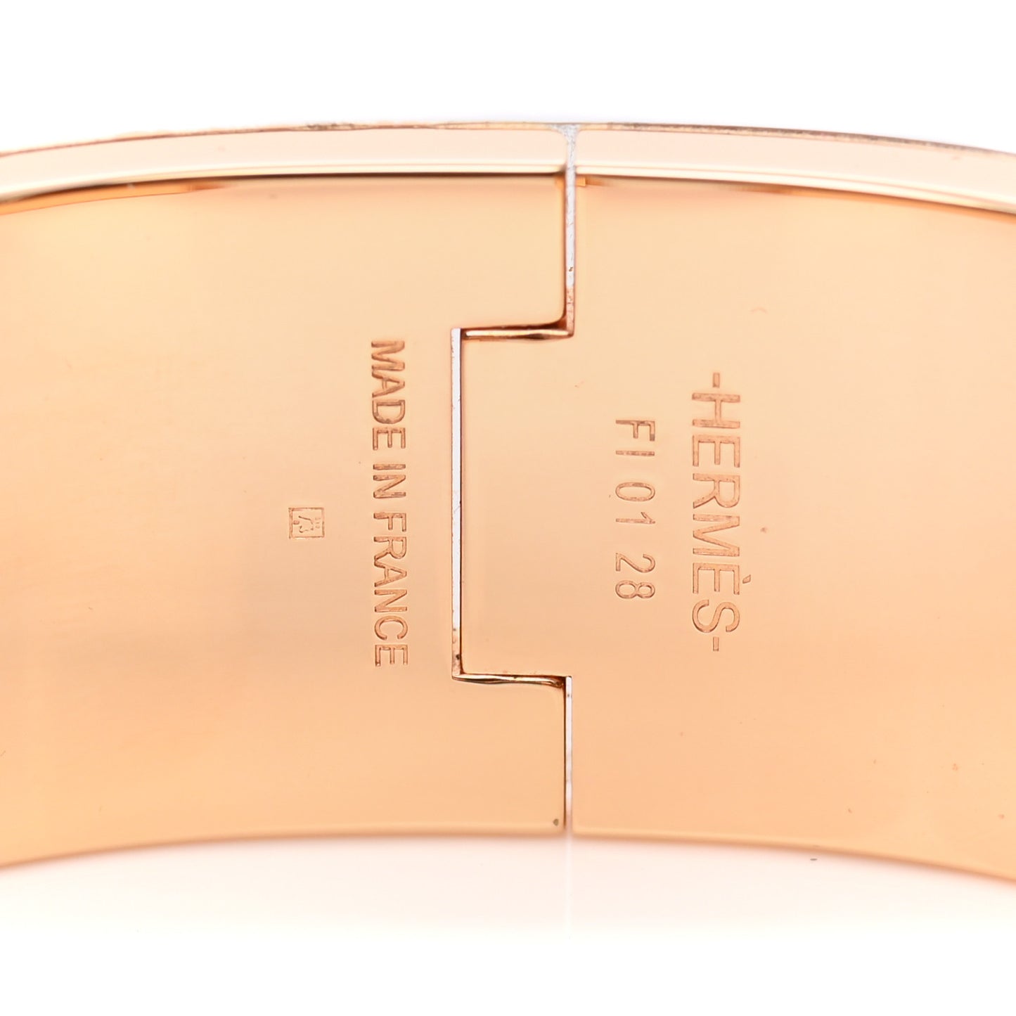 Enamel Wide Clic Clac H Bracelet Marron Glace