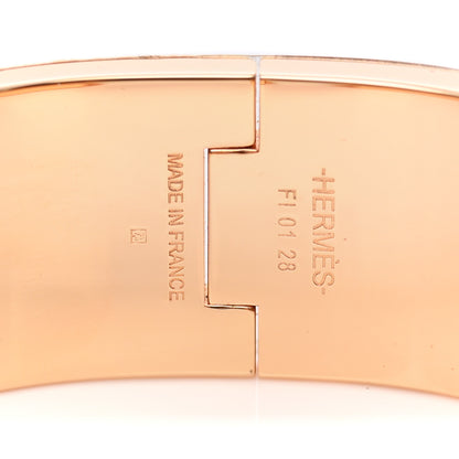 Hermes Enamel Wide Clic Clac H Bracelet Marron Glace 4 of 5
