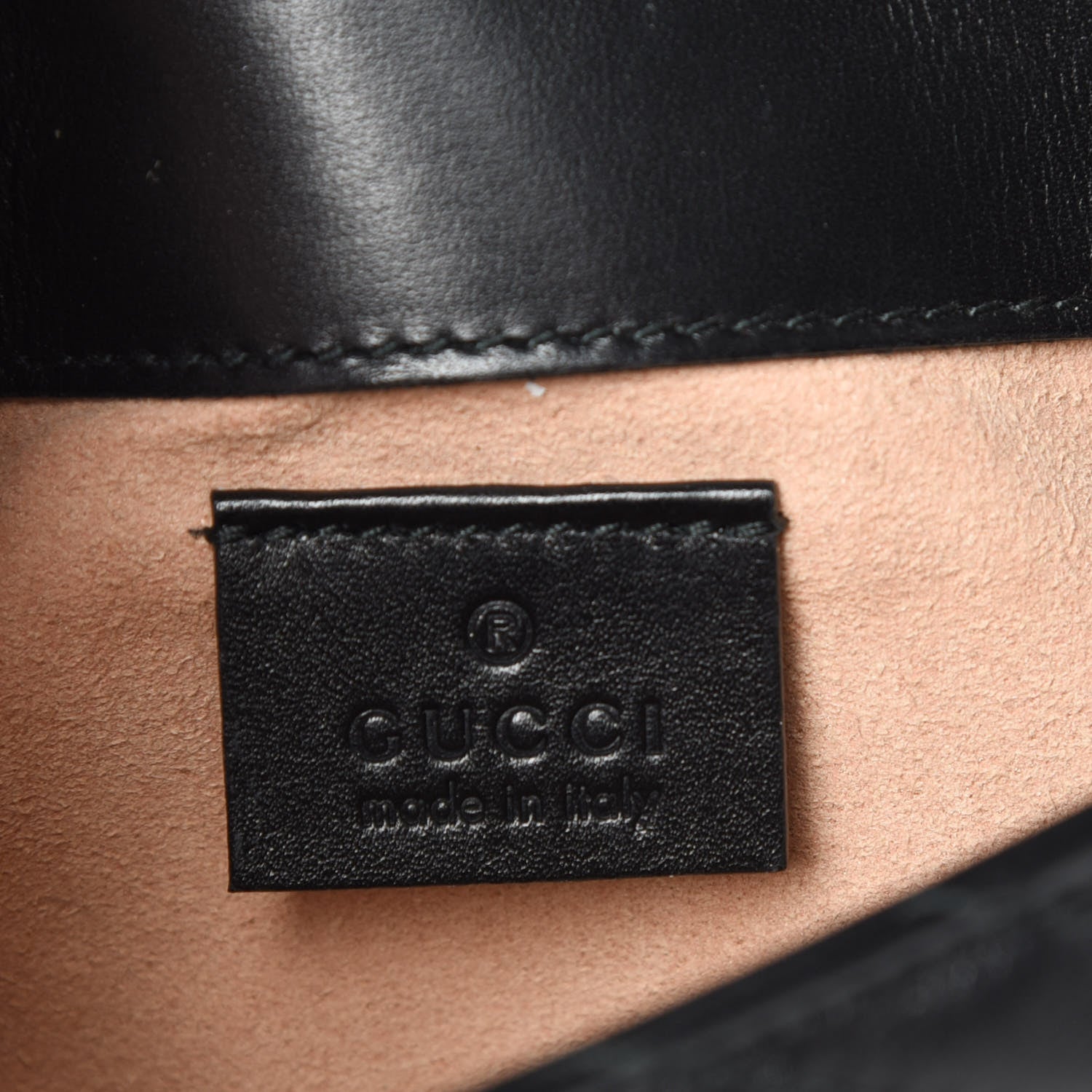 Gucci Calfskin Matelasse Super Mini GG Marmont Shoulder Bag Black 6 of 9
