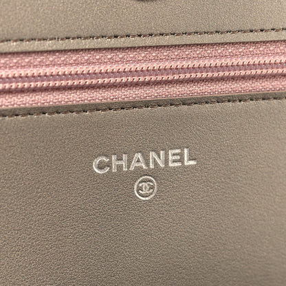 Chanel Metallic Caviar Quilted Boy Wallet On Chain WOC Copper 6 of 12