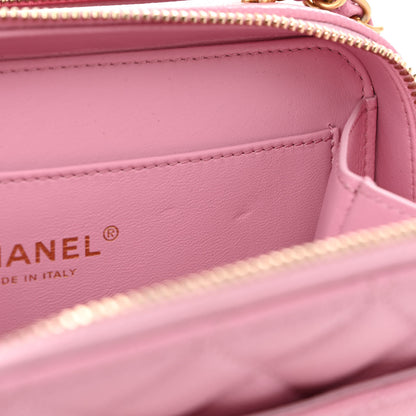 Chanel Caviar Quilted Pick Me Up Small Vanity Case Light Pink 11 of 12