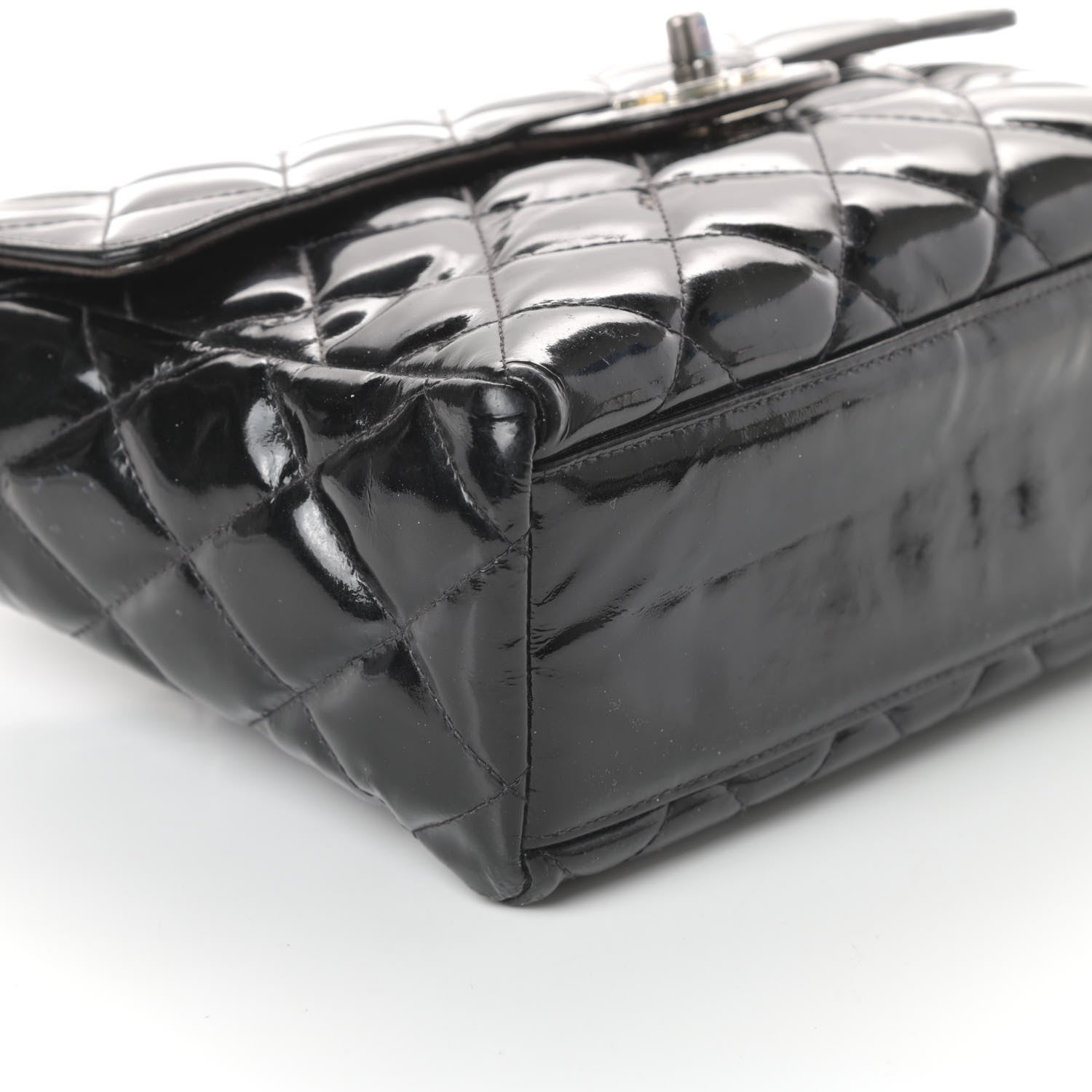 Chanel Patent Quilted Medium Single Flap Black 9 of 10
