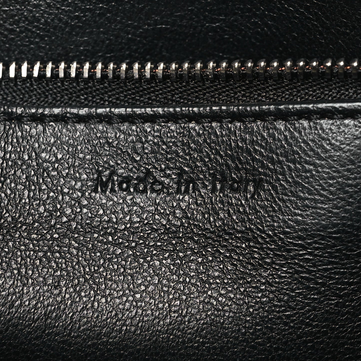 Textured Calfskin Small Bi-Color Edge Shoulder Bag Black Cream