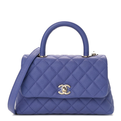 Chanel Caviar Quilted Mini Coco Handle Flap Purple 1 of 9
