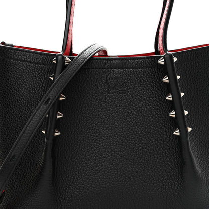 Christian Louboutin Calfskin Spiked Mini Cabarock Shopper Tote Black 10 of 14