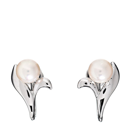 Mikimoto Sterling Silver Akoya Pearl 5mm Screw Back Earrings 1 of 4