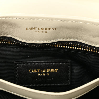 Saint Laurent Calfskin Y Quilted Monogram Toy Loulou Crossbody Bag Crema Soft 6 of 10