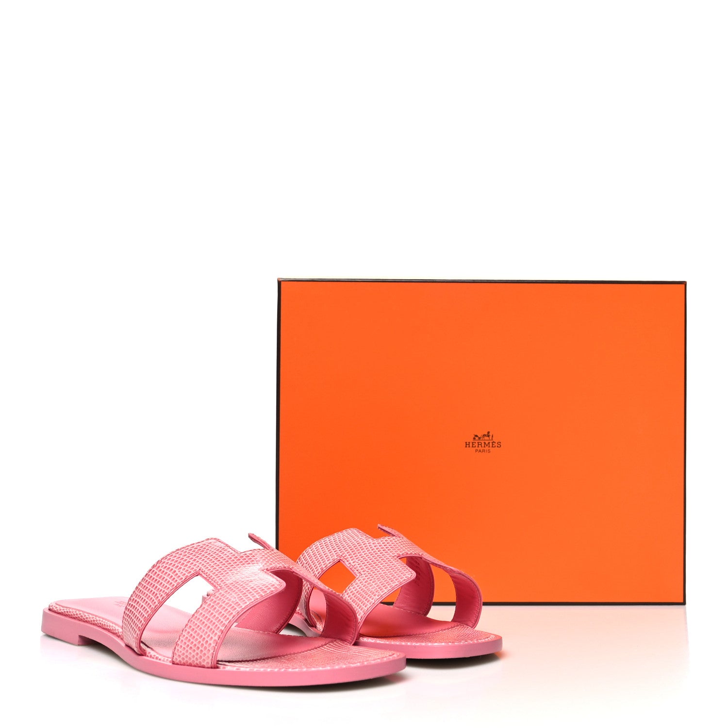 Hermes Lizard Oran Sandals 39.5 Pavot 9 of 9
