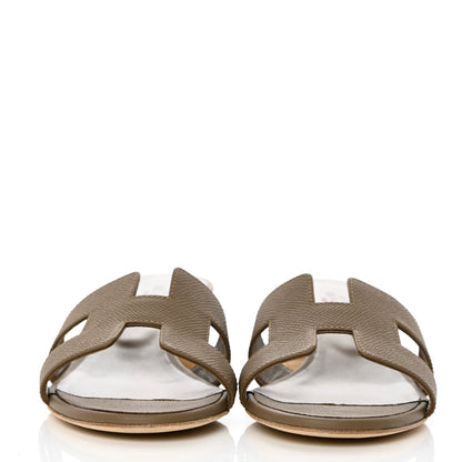 Hermes Epsom Oasis Sandals 38 Etoupe 3 of 18