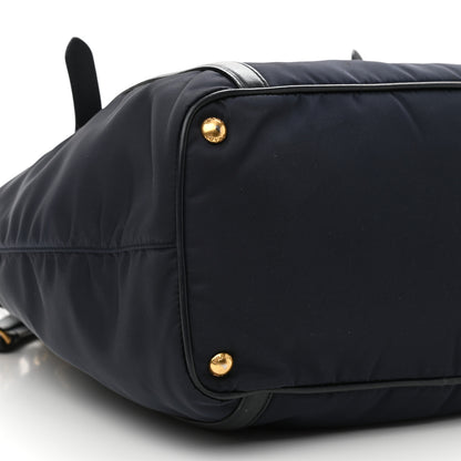 Prada Tessuto Nylon Soft Calf Tote Baltico 9 of 13