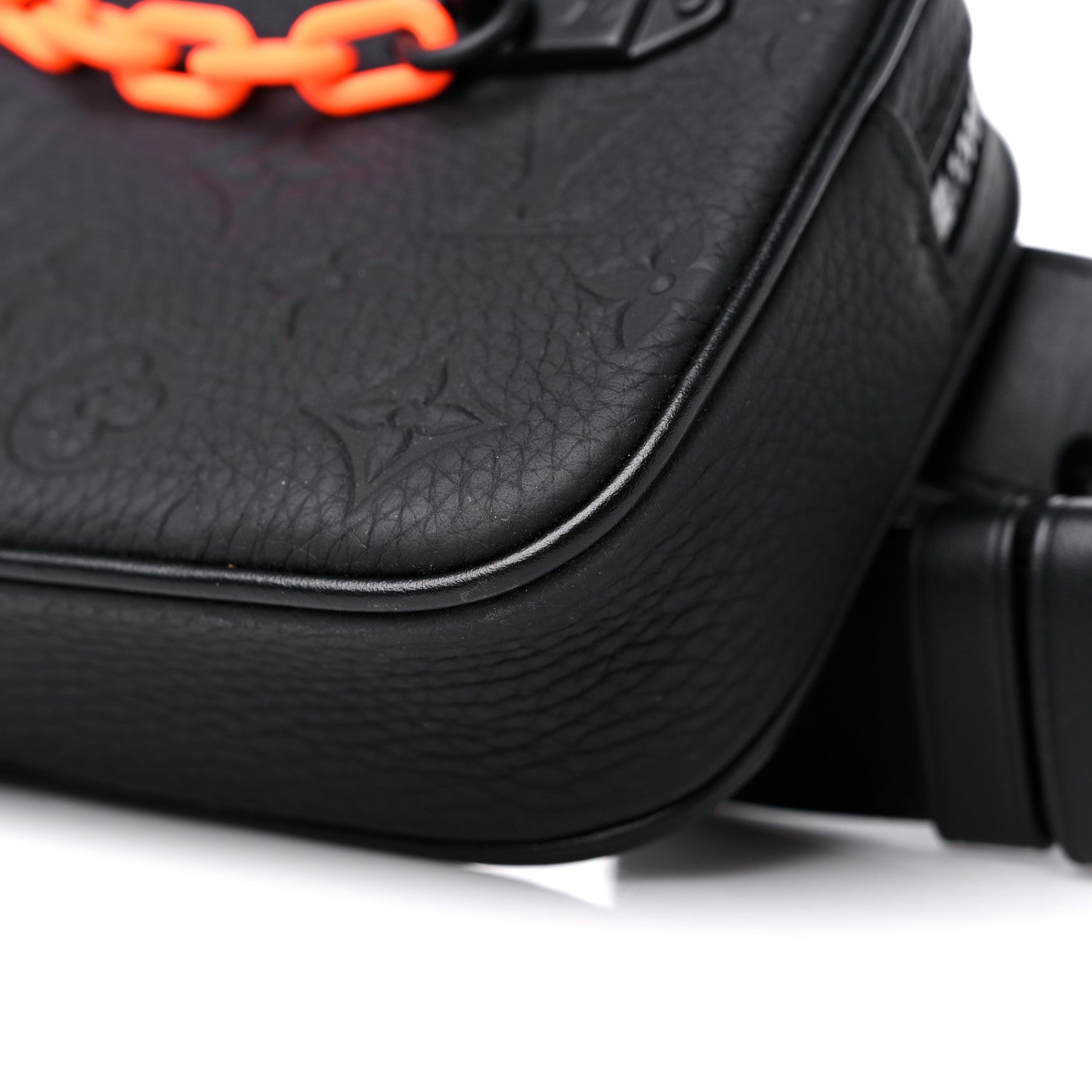 Louis Vuitton Taurillon Monogram Uniformes Solar Ray Soft Pochette Volga Belt Bag Black 9 of 11