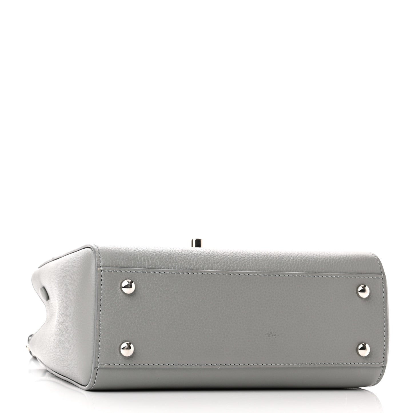 Grained Calfskin Mini Neo Executive Shopper Tote Grey