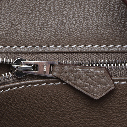 Hermes Taurillon Clemence Birkin 35 Etoupe 12 of 30
