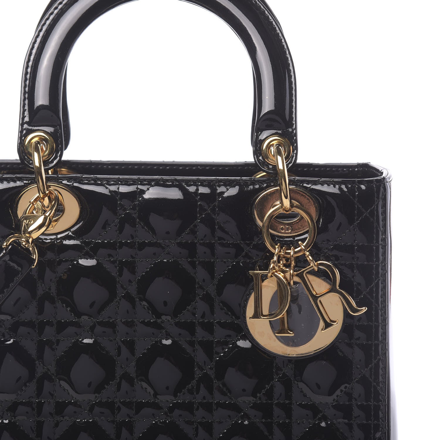 Christian Dior Patent Cannage Medium Lady Dior Black 11 of 11