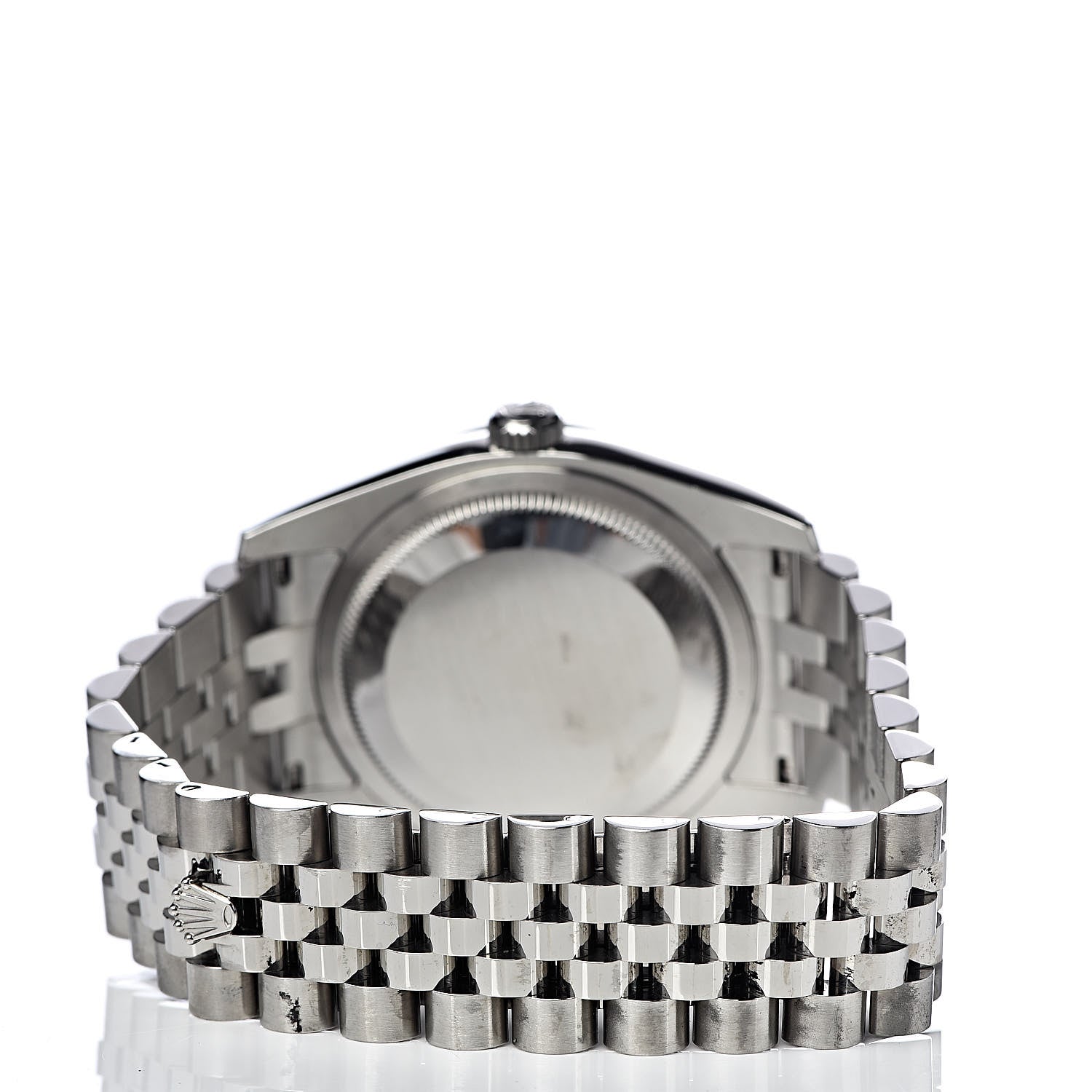 Rolex Stainless Steel 18K White Gold Diamond 36mm Oyster Perpetual Datejust Watch Rhodium Waves 116244 4 of 8