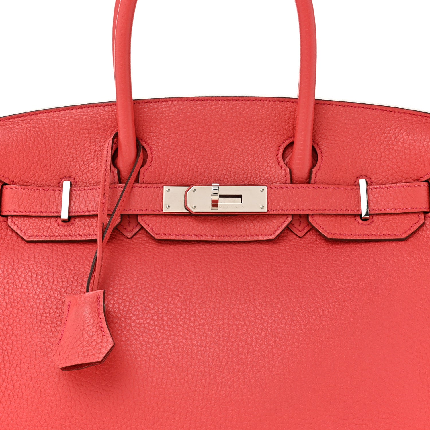 Hermes Taurillon Clemence Birkin 30 Geranium 8 of 13
