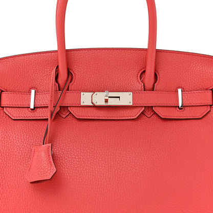 Hermes Taurillon Clemence Birkin 30 Geranium 8 of 13
