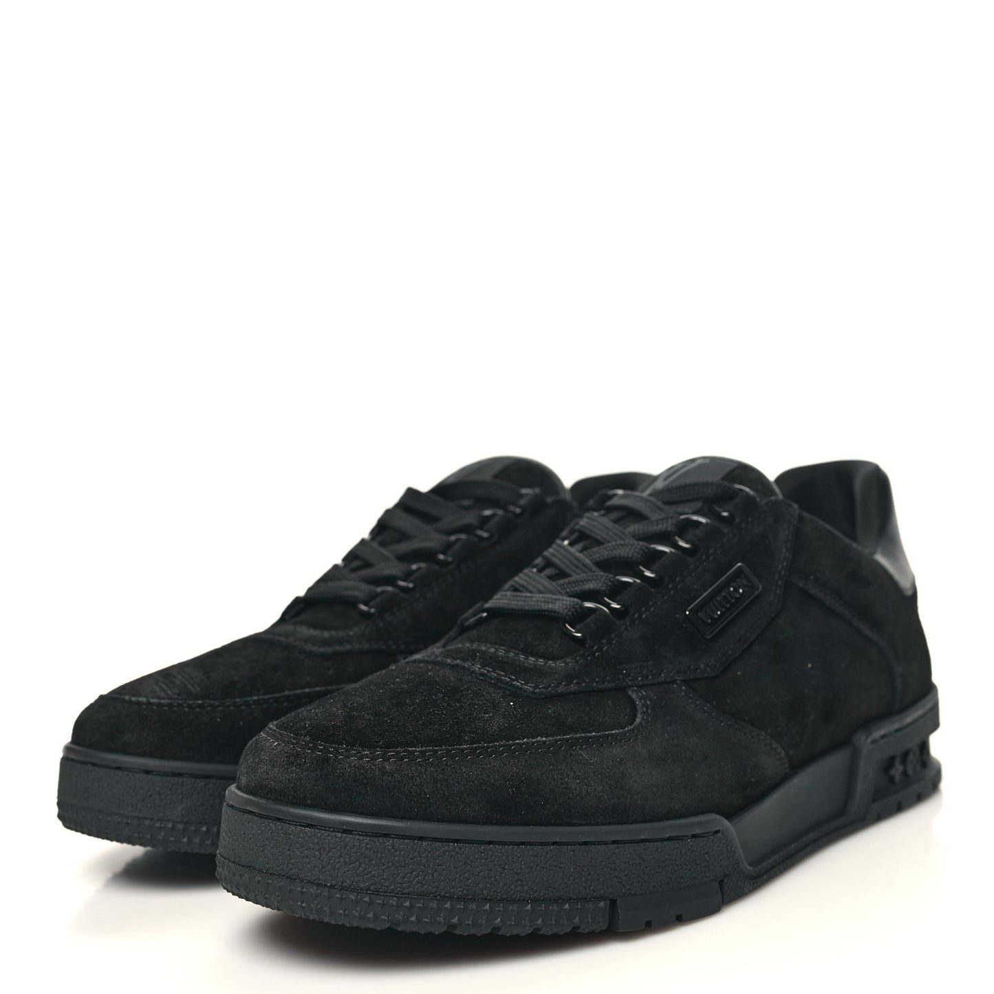 Suede Mens LV Trainer Sneakers 8.5 Black