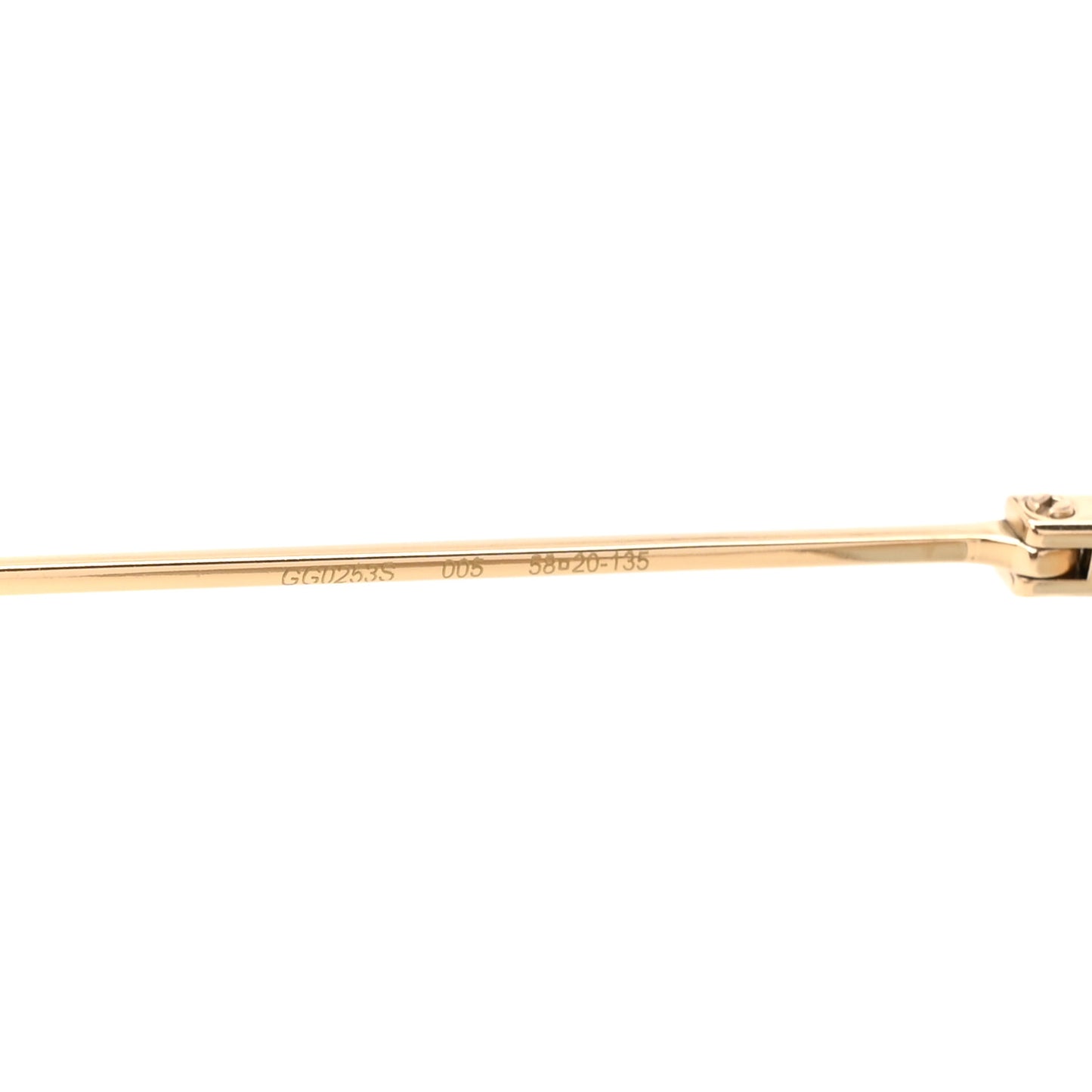 Metal Round Pearl Tip Sunglasses GG0253S Gold