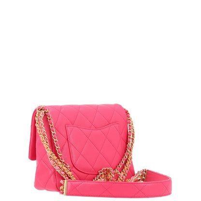 Chanel Shiny Caviar Quilted Chain Sunset Mini Flap Pink 4 of 11