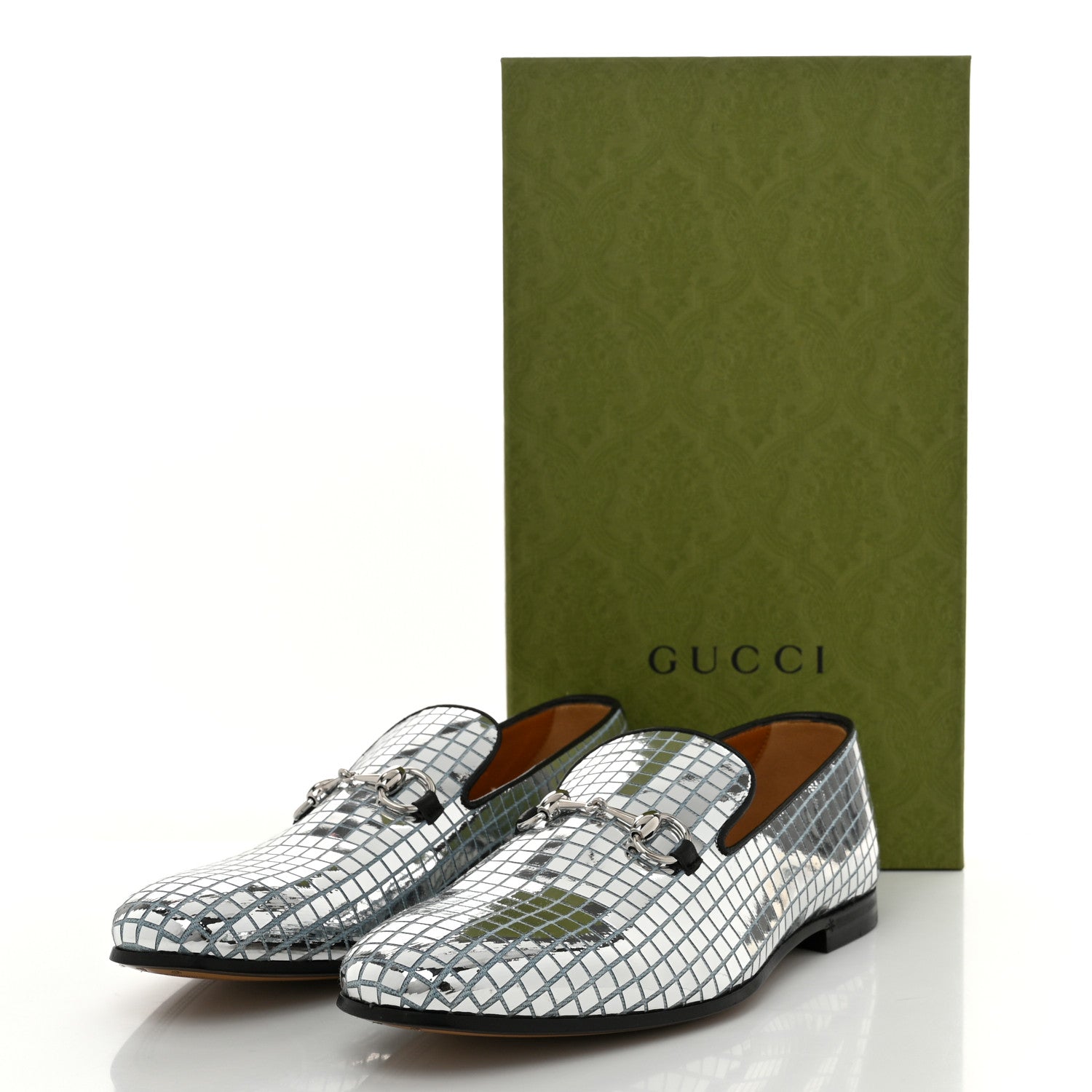 Gucci Crispy Denim Auroville Goat Mens Moccasin Loafers 9 Crispy Light Denim Black 10 of 10