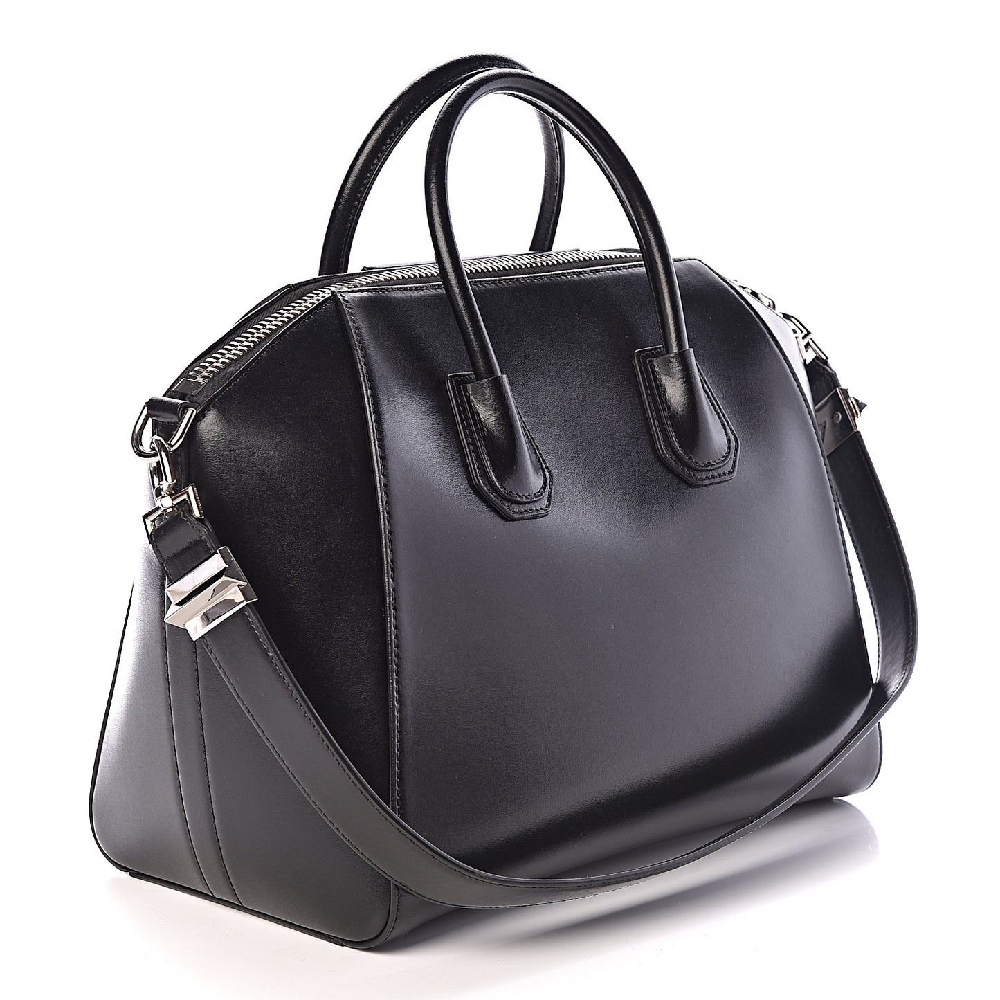 Shiny Lord Calfskin Medium Antigona Black