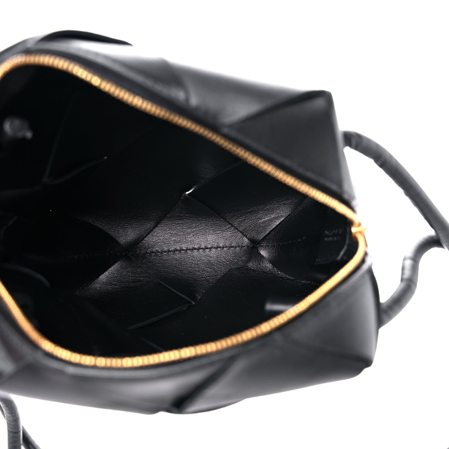 Bottega Veneta Lambskin Maxi Intrecciato Mini Cassette Camera Bag Black 5 of 11