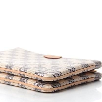 Louis Vuitton Damier Azur Double Zip Pochette 7 of 10