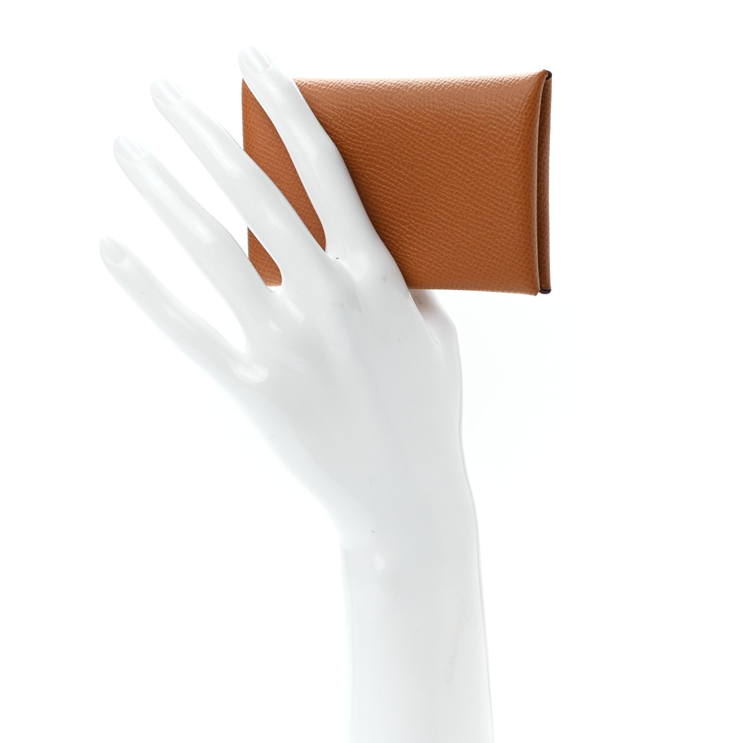 Hermes Epsom Calvi Card Case Gold 2 of 8