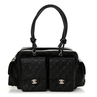 Chanel Calfskin Quilted Large Cambon Multipocket Reporter Black 1 of 12