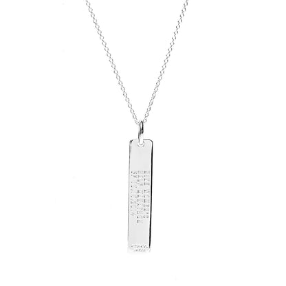 Tiffany Sterling Silver 2014 Nike Marathon Bar Pendant Necklace 4 of 4