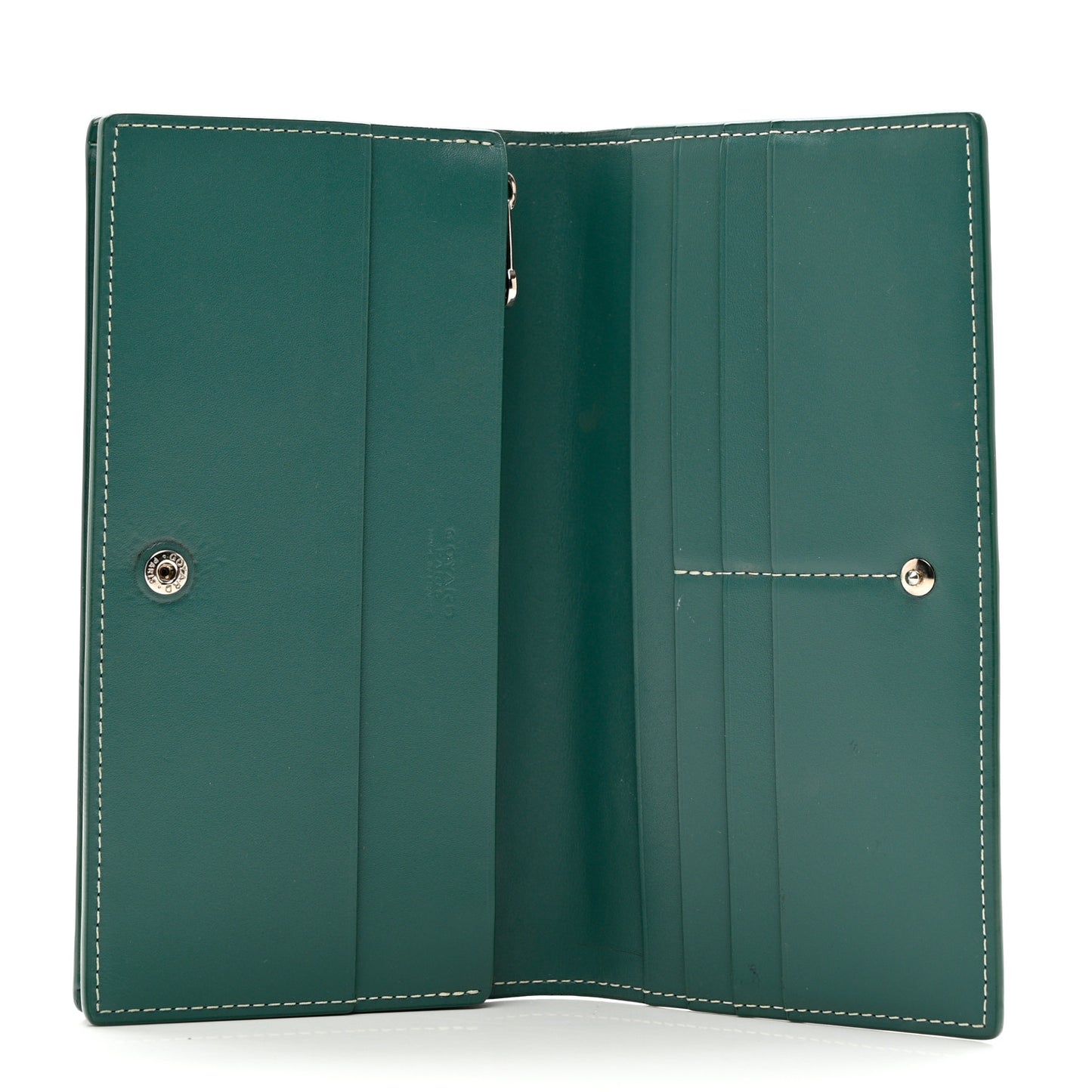 Goyardine Long Bi-Fold Wallet Green