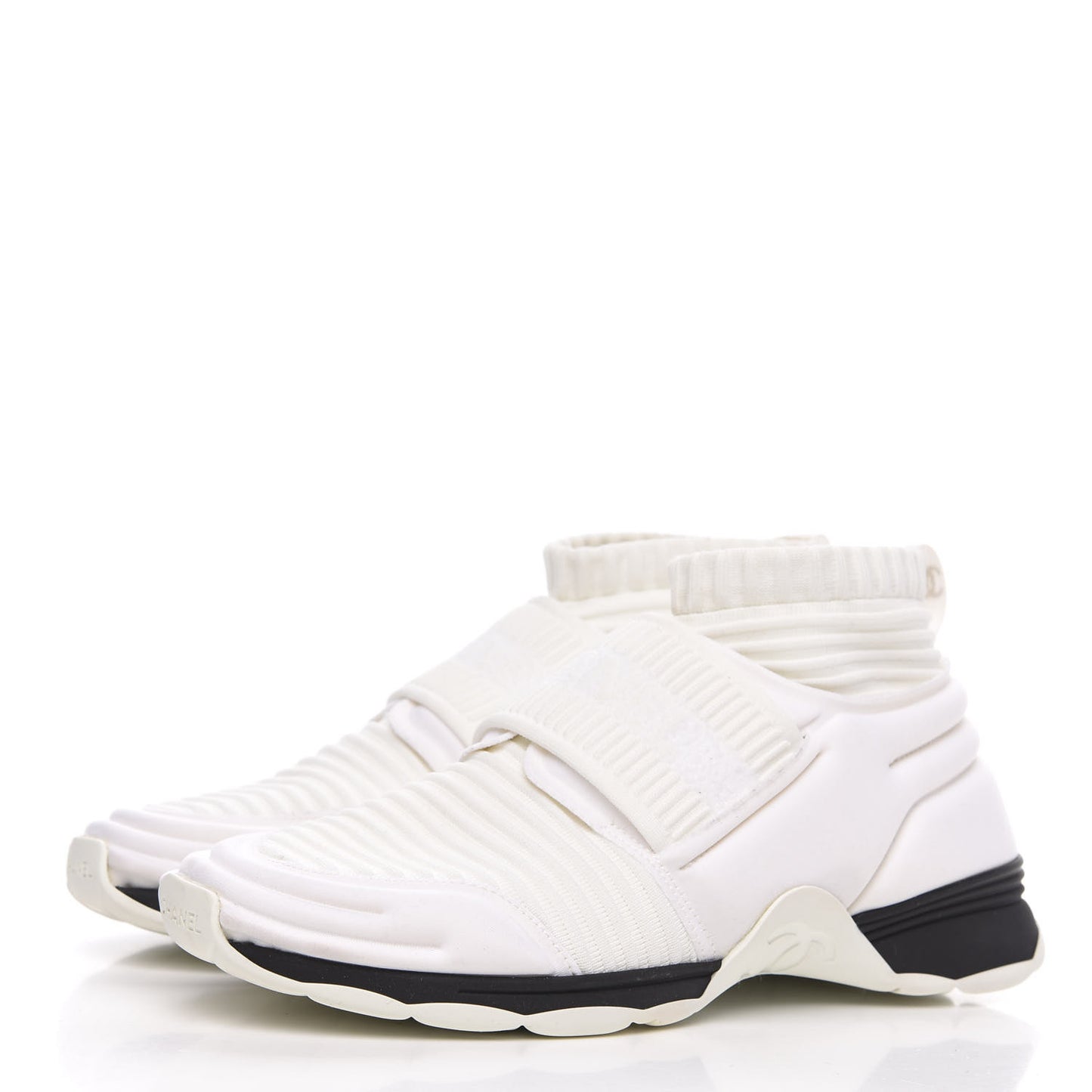 Stretch Fabric CC Sneakers 36.5 White