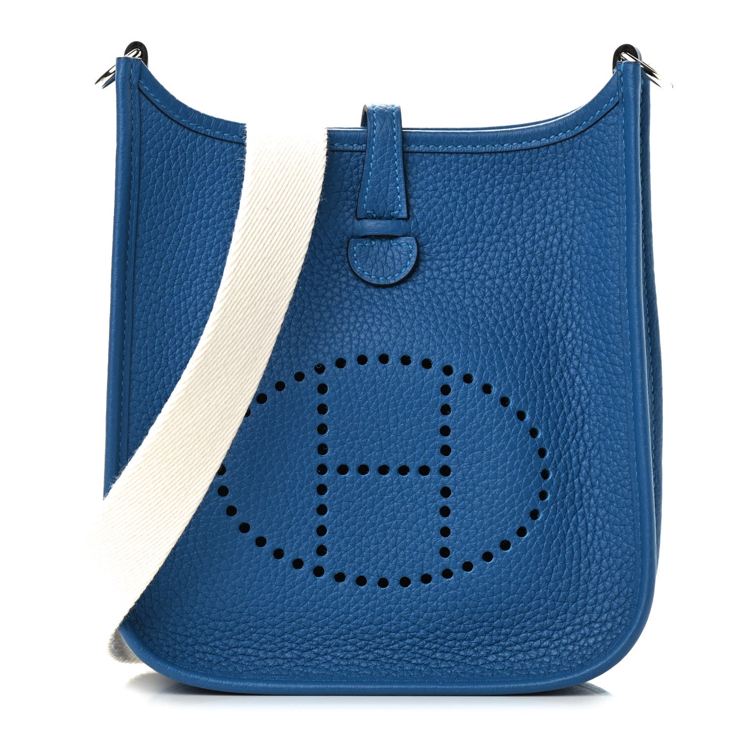 Hermes Taurillon Clemence Amazone Evelyne TPM Mykonos Blanc 1 of 9