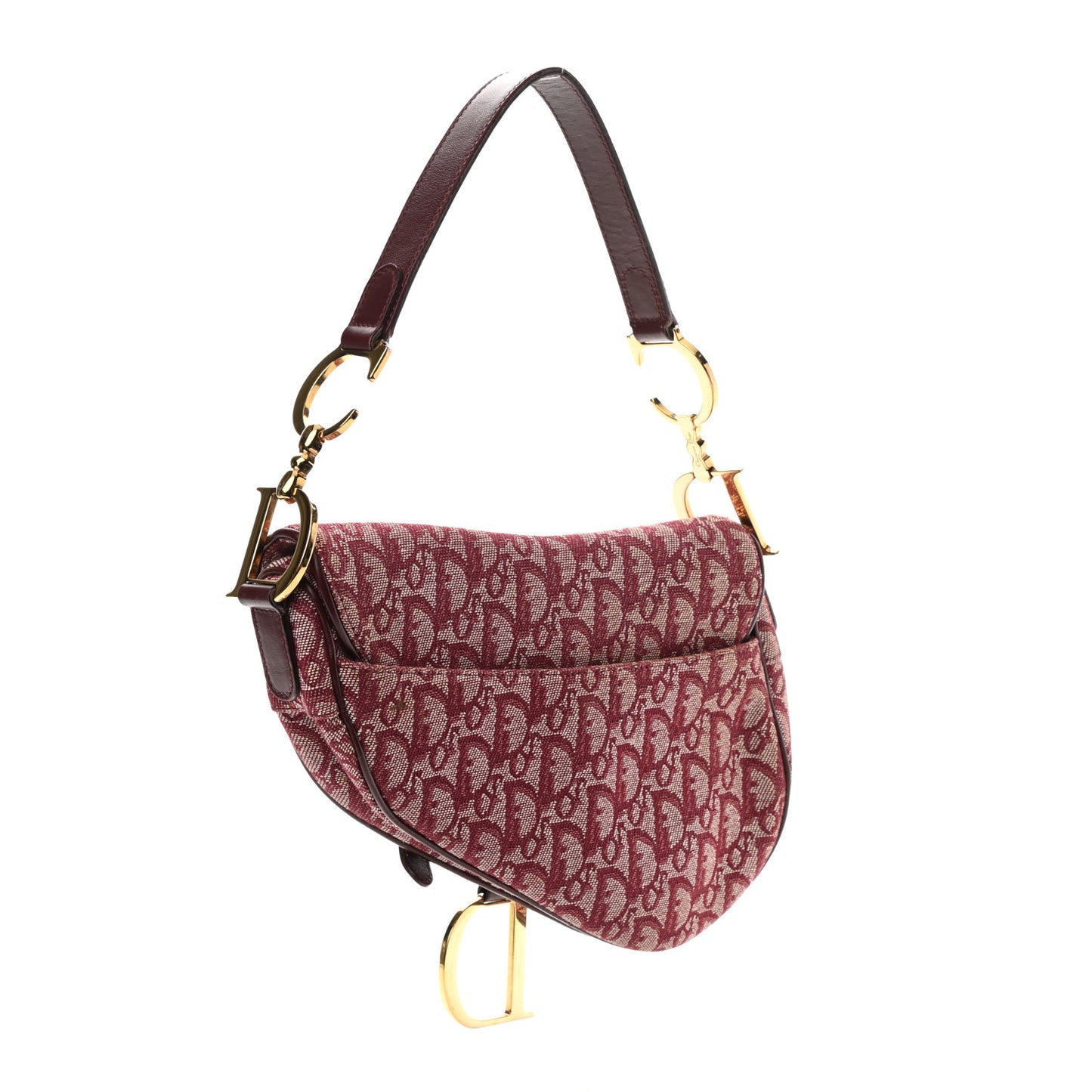 Monogram Saddle Bag Burgundy