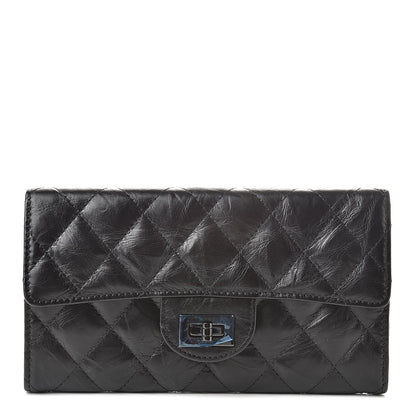 Chanel Aged Calfskin Quilted 2.55 Reissue Flap Wallet So Black 1 of 8