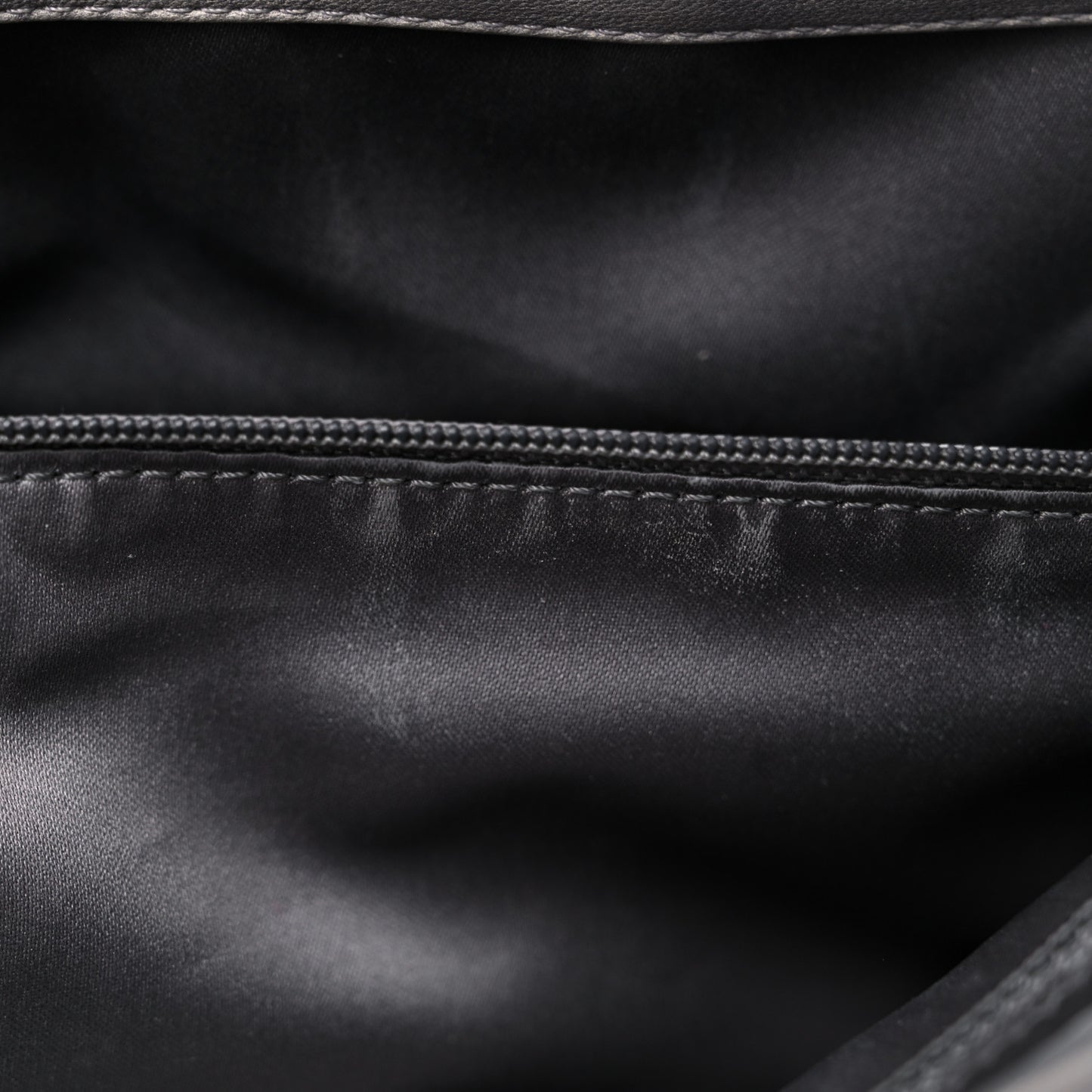 Lambskin Quilted Jumbo Coco Rain Flap Grey