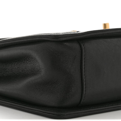 Chanel Lambskin Reversed Chevron Quilted Flap Black 10 of 15