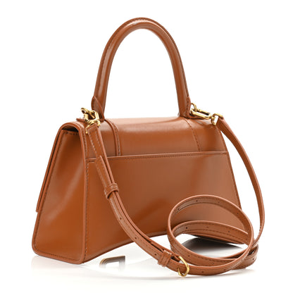 Balenciaga Shiny Box Calfskin Small Hourglass Top Handle Bag Camel 3 of 13