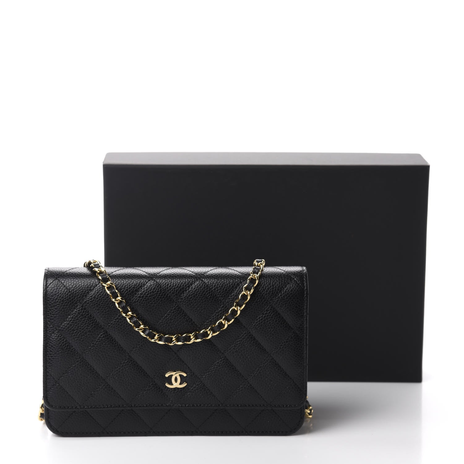 Chanel Caviar Quilted Wallet On Chain WOC Black 12 of 12