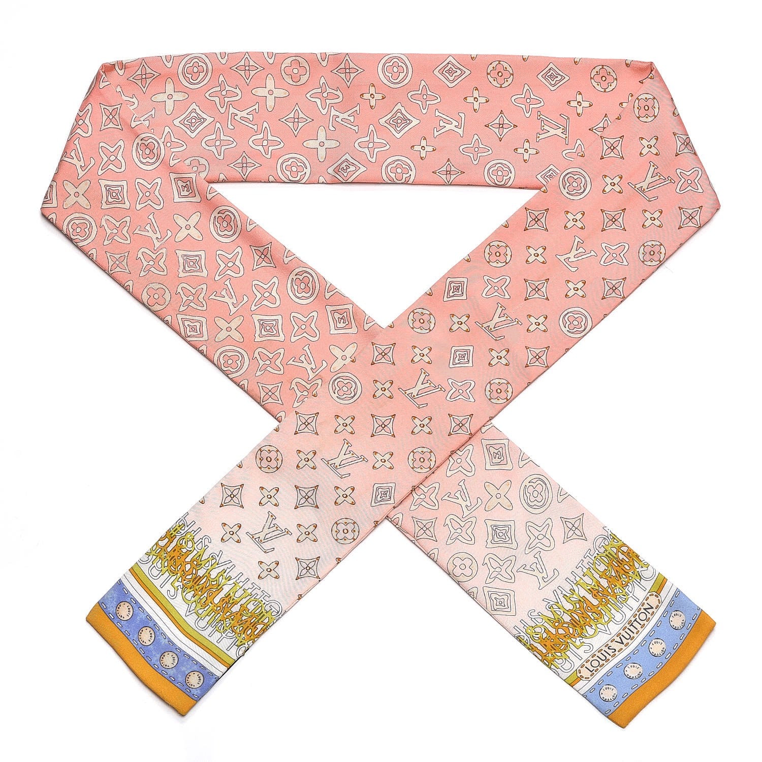 Louis Vuitton Silk Monogram Map Bandeau 1 of 9