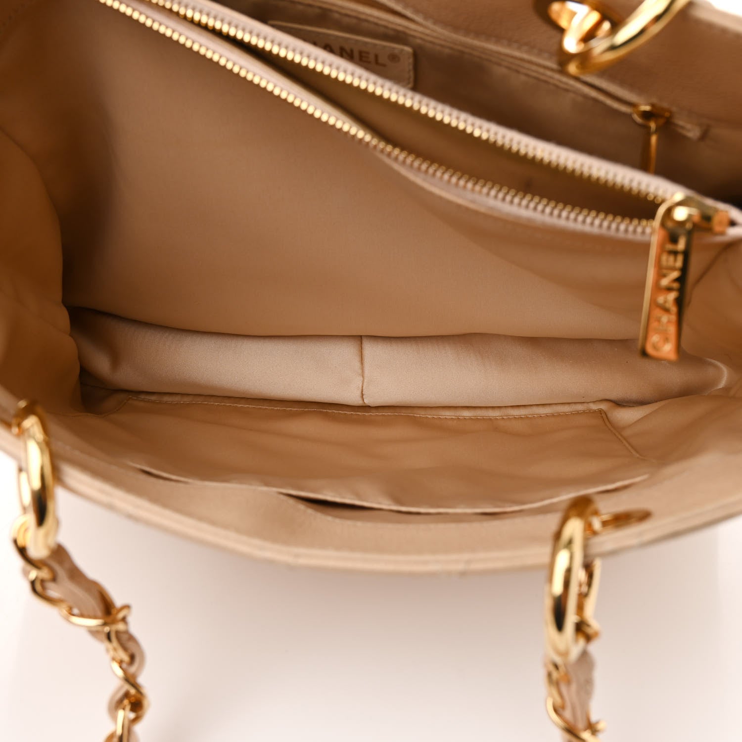 Chanel Caviar Quilted Grand Shopping Tote GST Beige Clair 6 of 15