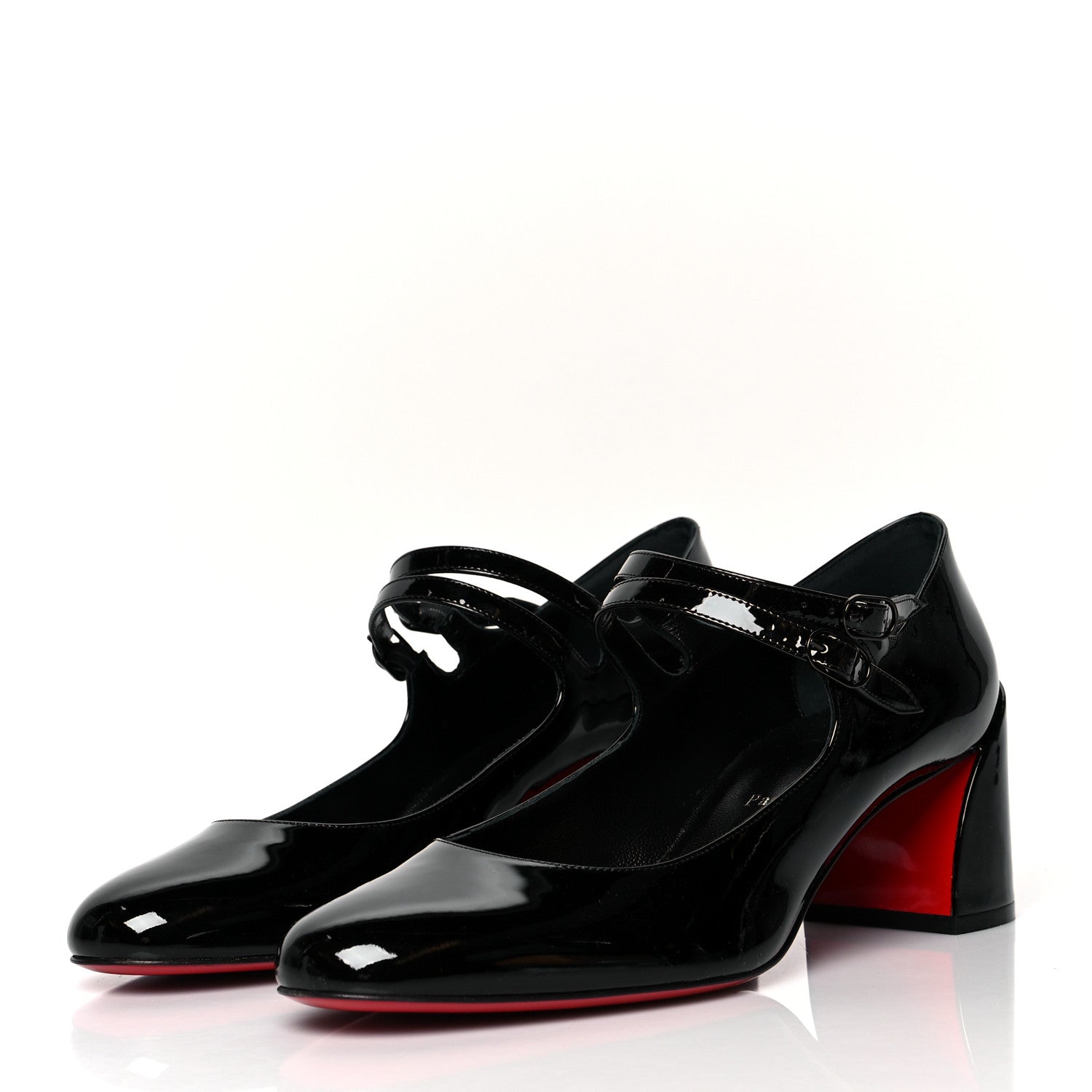 Christian Louboutin Patent Miss Jane Mary Janes 55 Pumps 40.5 Black 3 of 7
