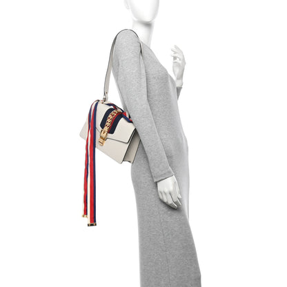 Gucci Calfskin Small Sylvie Shoulder Bag Off White 2 of 10