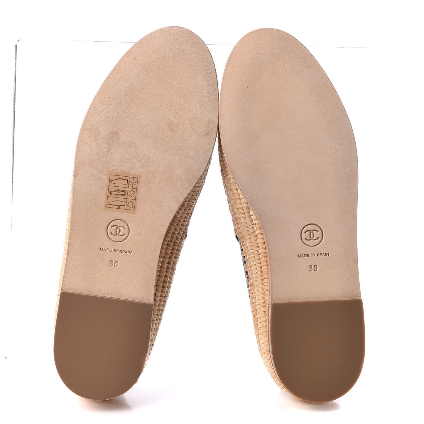 Lambskin Grosgrain CC Espadrilles 36 Black