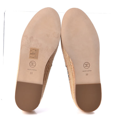 Chanel Lambskin Grosgrain CC Espadrilles 36 Black 5 of 12