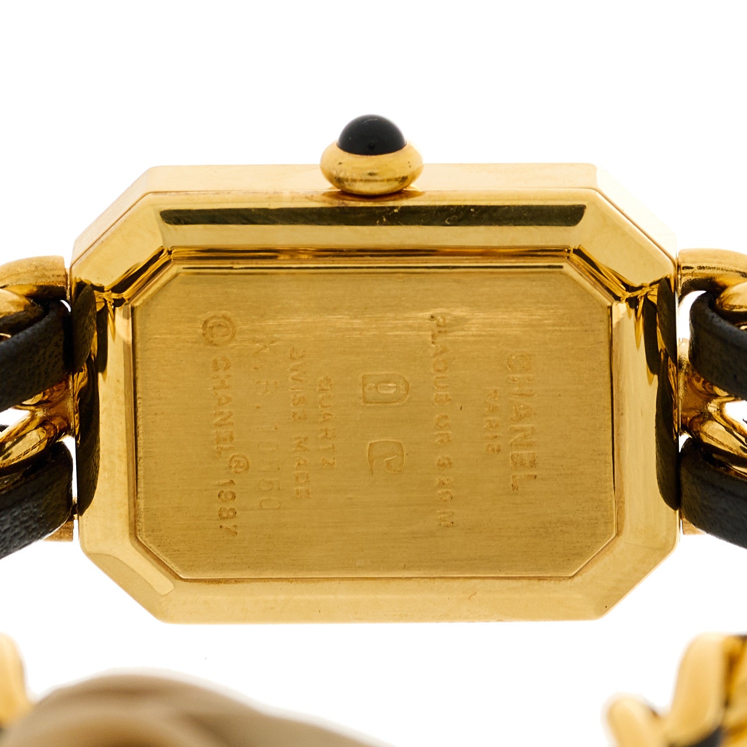 Chanel Stainless Steel Lambskin 20mm Chain Premiere Quartz Watch Gold L 4 of 4