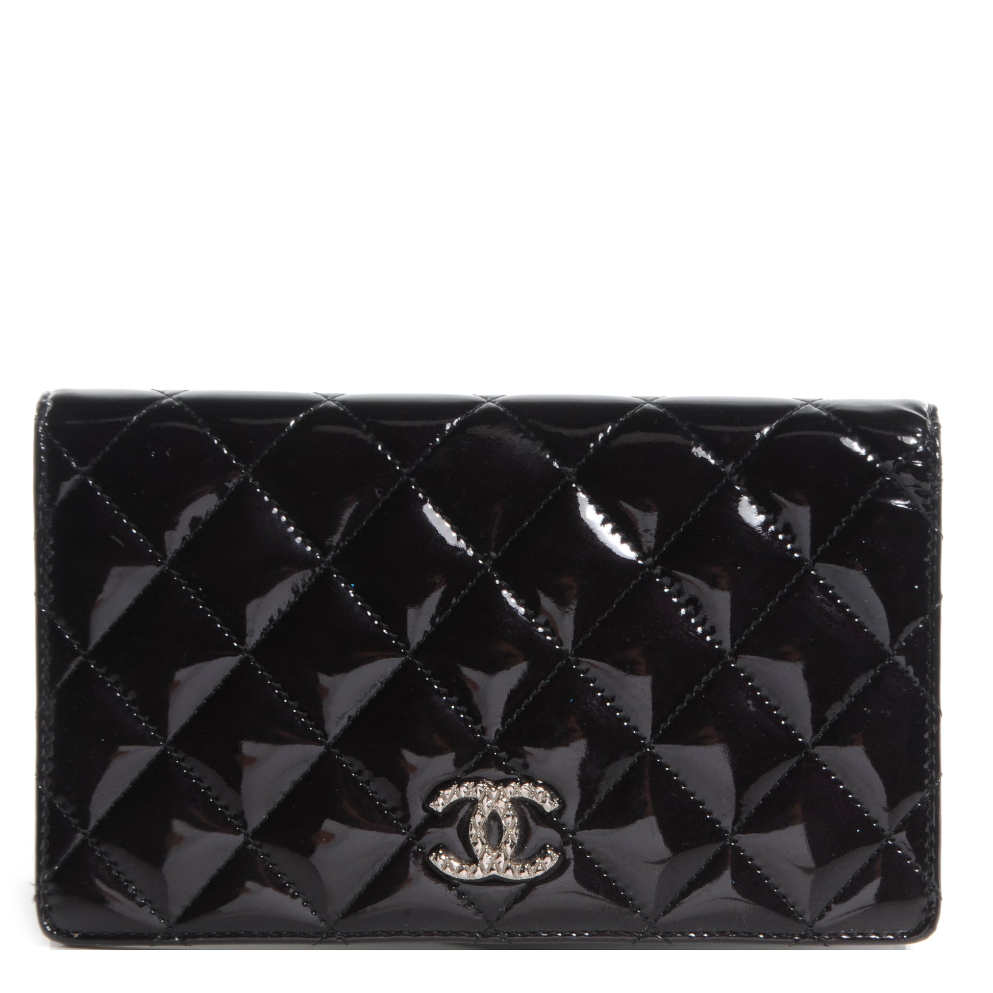 Chanel Patent Brilliant Yen Wallet Black 1 of 7