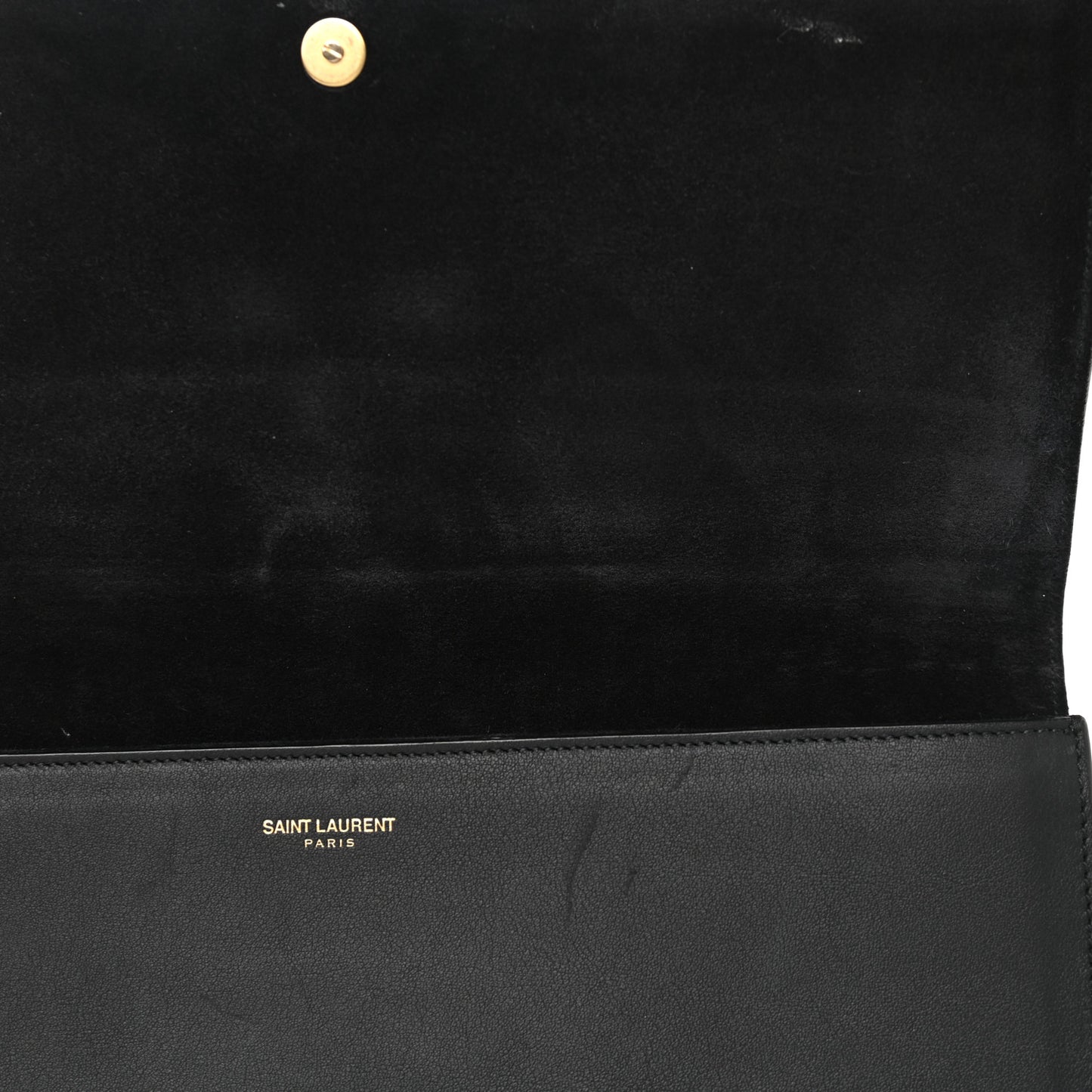 Calfskin Classic Y Ligne Clutch Black